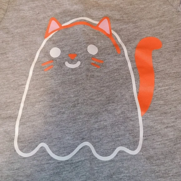 Cat & Jack Gray and Orange Short Sleeve Tee 3T Brand New With Tags Halloween Mov - Picture 6 of 6
